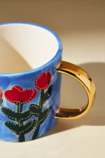 Anthropologie Francesca Kaye Floral Kupa - Görsel 2