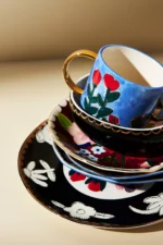 Anthropologie Francesca Kaye Floral Kupa - Görsel 3