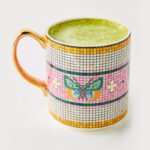 Anthropologie Garden Tile Butterfly Kupa