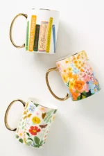 Anthropologie Rifle Paper Co Novelty Marguerite Kupa - Görsel 3
