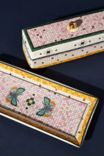 Anthropologie Garden Tile Butterfly Tereyağlık - Görsel 2