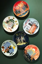 Anthropologie Rifle Paper Co Tabak/Los Angeles-21cm - Görsel 3