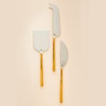 Anthropologie Samson 3'lü Peynir Bıçak Seti - Silver/Gold