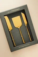 Anthropologie Samson 3'lü Peynir Bıçak Seti - Gold - Görsel 2