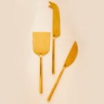Anthropologie Samson 3'lü Peynir Bıçak Seti - Gold